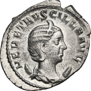 obverse: Herennia Etruscilla, wife of Trajan Decius (249-251 AD).. AR Antoninianus