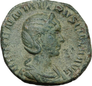 obverse: Herennia Etruscilla, wife of Trajan Decius (249-251 AD).. AE Sestertius