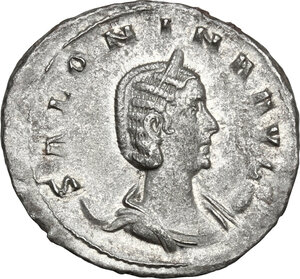 obverse: Salonina, wife of Gallienus (died 268 AD).. BI Antoninianus, 253-260