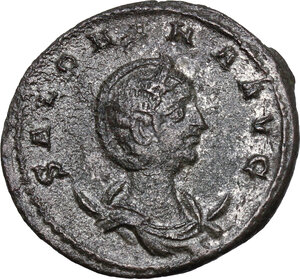 obverse: Salonina, wife of Gallienus (died 268 AD).. BI Antoninianus. Samosata mint. 3rd emission of Valerian I and Gallienus, 260 AD