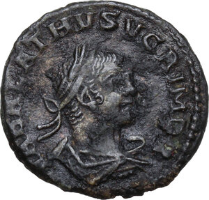 obverse: Aurelian with Vabalathus (270-275).. BI Antoninianus. Antioch mint, 2nd officina. 270-272 AD
