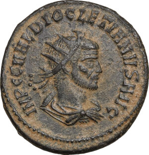 obverse: Diocletian (284-305). AE Antoninianus, Cyzicus mint