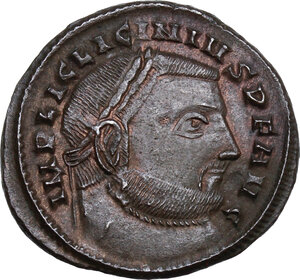 obverse: Licinius I (308-324).. AE Follis, 313-315 AD. Siscia mint