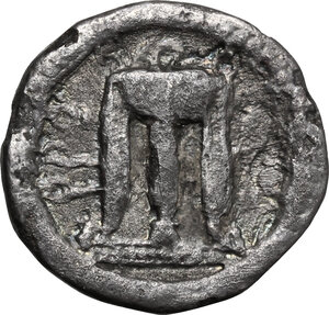 obverse: Bruttium, Kroton. AR Drachm, 480-430 BC