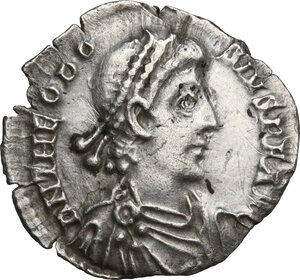 obverse: Theodosius I (379-395). AR Siliqua, Mediolanum mint, c. 387