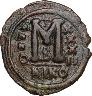 reverse: Justinian I (527-565). AE Follis, Nicomedia mint, year 32 (558/9)