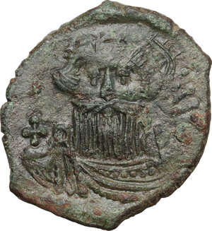 obverse: Constans II (641-668).. AE Follis, Syracuse mint, 650-651