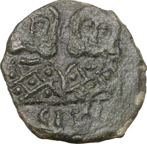 reverse: Leo IV the Khazar, with Constantine VI (775-780).. AE Follis, Syracuse mint