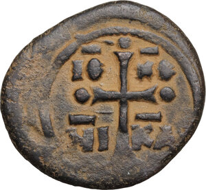 reverse: Alexius I Comnenus (1081-1118).. AE Follis. Thessalonica mint. Struck circa 1081-1087