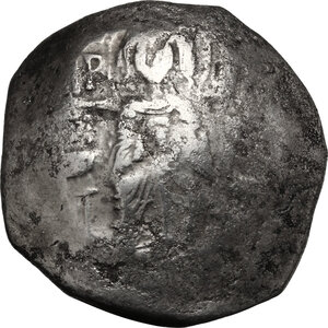 obverse: Isaac II Angelus (1185-1195).. BI Aspron trachy, Constantinople mint