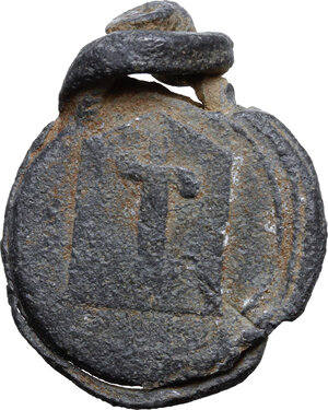 obverse: Ancient PB Seal with sword on shield