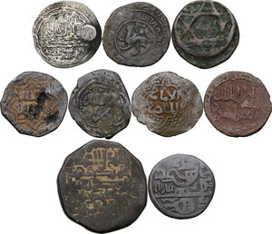 reverse: Lot of nine (9) coins to be classified
