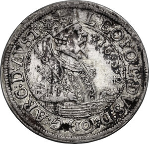 obverse: Austria.  Leopold V (1619-1632). AR 10 Kreuzer 1632, Hall mint