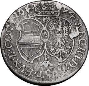 reverse: Austria.  Leopold I (1657-1705). AR 6 Kreuzer 1694, Hall mint