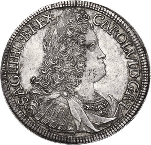 obverse: Austria.  Karl VI (1711-1740).. AR 1/2 Taler 1724, Hall mint