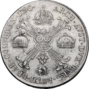 reverse: Austria.  Leopold II (1790-1792).. AR Taler 1790 A, Wien mint