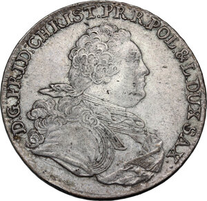obverse: Germany.  Friedrich Christian (1733-1763). AR Taler 1763 Saxony, Dresden mint