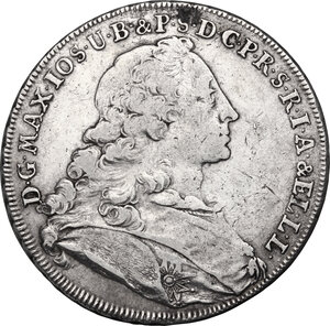 obverse: Germany.  Maximilian III Joseph (1745-1777). AR Taler 1754, Munich mint