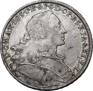 obverse: Germany.  Maximilian III Josef (1745-1777).. AR Taler 1756, Munich mint