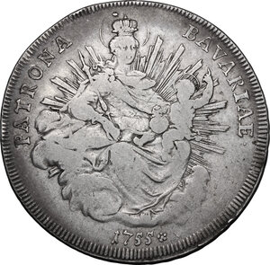 reverse: Germany.  Maximilian III Josef (1745-1777).. AR Taler 1756, Munich mint