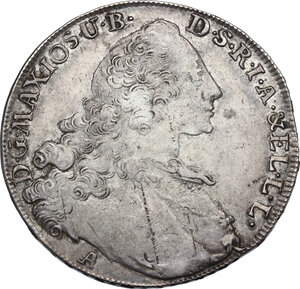 obverse: Germany.  Maximilian III Josef (1745-1777).. AR Konventiontaler 1767 A, Bayer, Amberg mint