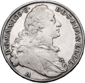 obverse: Germany.  Maximilian III Josef (1745-1777).. AR Taler 1773 A, Amberg mint