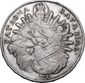 reverse: Germany.  Maximilian III Josef (1745-1777).. AR Taler 1773 A, Amberg mint