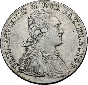 obverse: Germany.  Friedrich August III (1763-1806). AR Taler 1792, Sachsen, Dresden mint