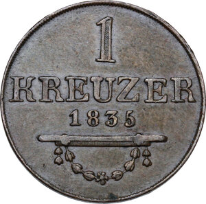 reverse: Germany.  Bernhard II (1821-1866). AE Kreuzer 1835