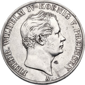 obverse: Germany.  Friedrich Wilhelm IV (1840-1861). AR Doppeltaler 1846 A, Preussen, Berlin mint