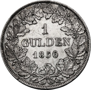 reverse: Germany.  Maximilian II (1848-1864). AR Gulden 1856