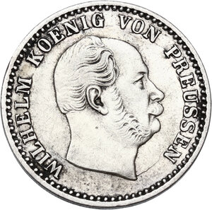 obverse: Germany.  Wilhelm I (1861-1888).. AR 2-1/2 Groschen 1870 A, Preussen, Berlin mint