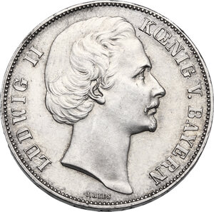 obverse: Germany.  Ludwig II (1864-1886).. AR Siegestaler 1871, Bayern, Munich mint