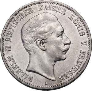 obverse: Germany.  Wilhelm II (1888-1918).. AR 5 Mark 1906 A, Preussen, Berlin mint