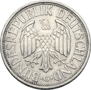 obverse: Germany. CU/NI 2 Deutsche Mark 1951 G, Karlsruhe mint