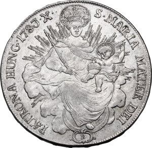 reverse: Hungary.  Joseph II (1765-1790).. AR Taler 1783 B, Kremnitz mint