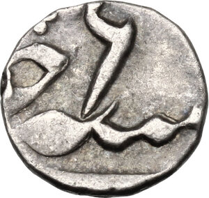 obverse: India, Mughal Empire.  Alamgir II (AH 1167-1173 / AD 1754-1759). . 1/8 rupee (Murshidabad), RY 6,