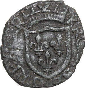obverse: Italy .  Charles VIII (1483-1498).. AE Cavallo, L Aquila mint