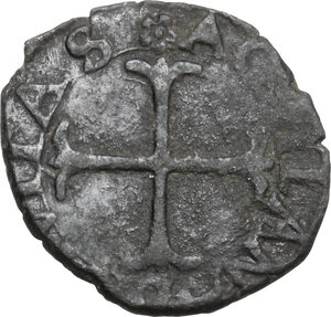 reverse: Italy .  Charles VIII (1483-1498).. AE Cavallo, L Aquila mint