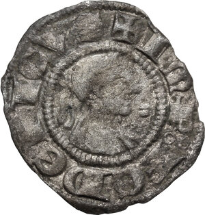 obverse: Italy..  Comune a nome di Federico II di Svevia Imperatore (Sec. XIII-XIV).. BI Denaro, Bergamo mint