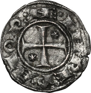 obverse: Italy .  Enrico VI (1191-1196). BI Denaro, Brindisi mint