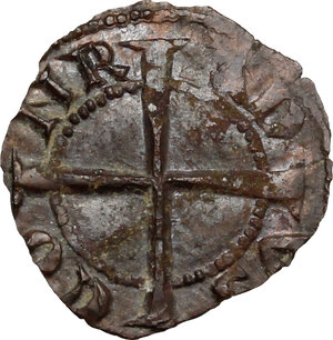 reverse: Italy..  Valeriano of Luxemburg, gov. for Carlo VI (March-August 1397). BI Denaro, Genova mint