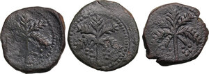 reverse: Italy..  Guglielmo II (1166-1189). Lot of 3 AE Trifollaro, Messina mint
