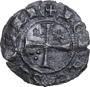 obverse: Italy .  Federico II (1197-1250).. Mezzo Denaro, 1242, Messina mint