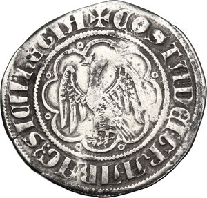 reverse: Italy .  Pietro and Costanza (1276-1285). AR Pierreale, Messina mint