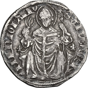 reverse: Italy..  Bernabò and Galeazzo II Visconti (1355-1378). AR Grosso, Milano mint