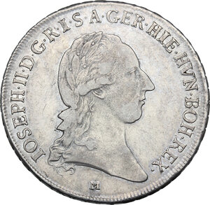 obverse: Italy .  Joseph II (1765-1790).. AR Kronentaler or Scudo 1789 M, Milano mint