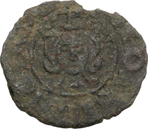 obverse: Italy..  Federico IV (1355-1377). BI Denaro, Sciacca mint