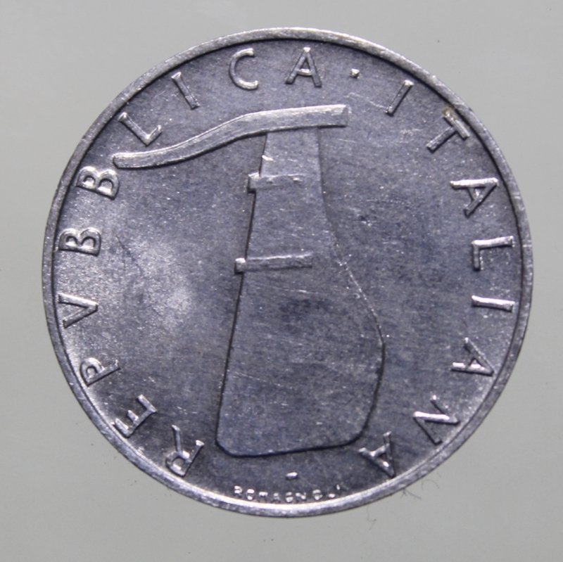 reverse: 5 LIRE 1955 DELFINO-ITALMA-FDC