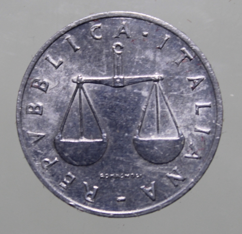 reverse: 1 LIRA 1954 CORNUCOPIA-ITALMA-FDC